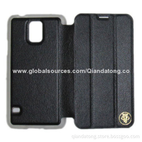 Leather Mobile Phone Case for Samsung Galaxy S5, Flip Style, OEM Orders Welcomed